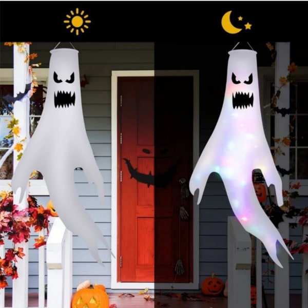 #Dekorativ genstand Halloween dekoration horror 130CM Halloween spøgelses dekoration 2 stykker#