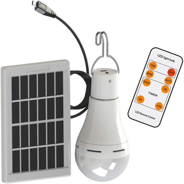 *Solcelledrevet LED-pære - Bærbar USB-lading lanternelampe Spotli*