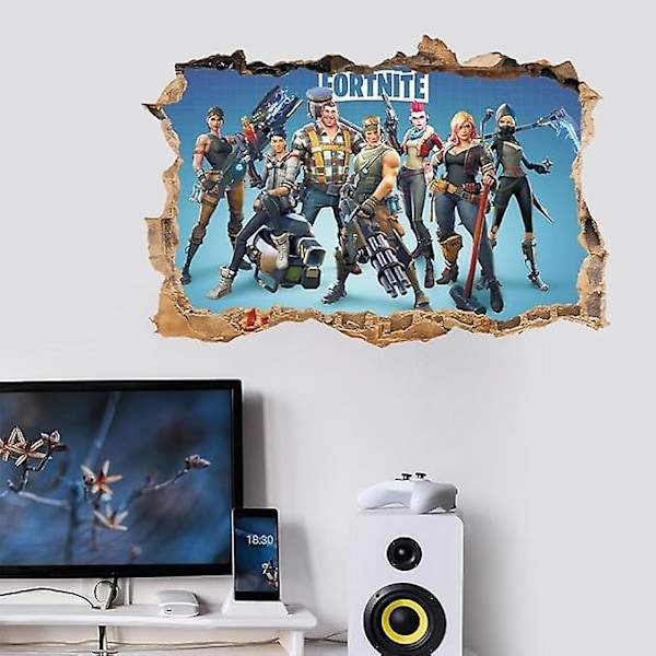 3D Väggdekor för Barnrum, Videospels Väggdekor, 3D Effekt Stickers för Barnrum, Vardagsrum
