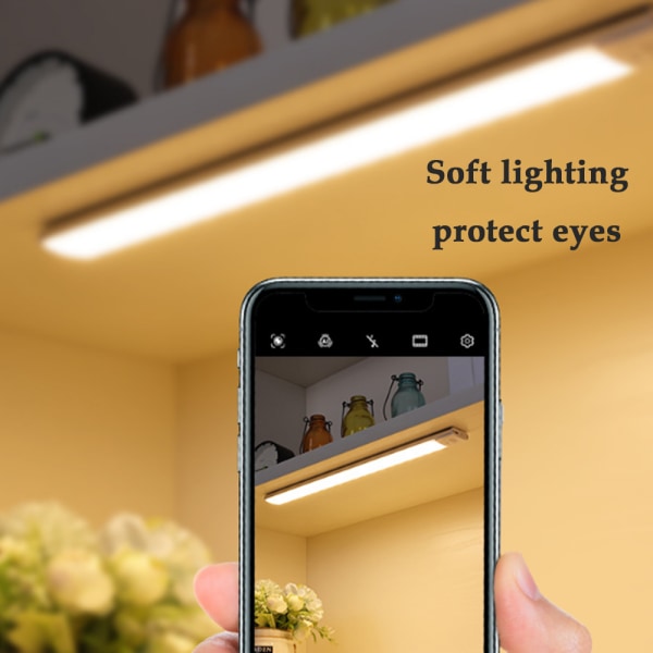 #Ultra-tynd induktion LED-lys, tre-farvet dæmpning, 10CM#
