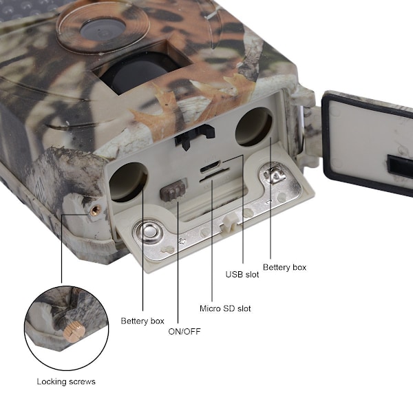 *Jakt Kamera, HD Jakt Kamera Infraröd Sensorer LED Kamera Wid*
