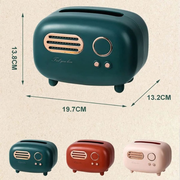 /#/Tissue Dispensers, Retro Radio Pattern Tissue Holder Cute Pi/#/