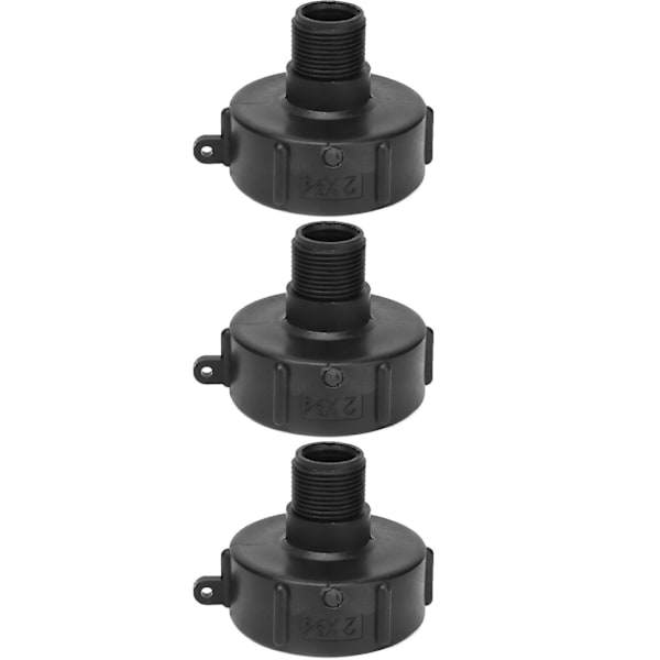 IBC Tank Connector 3 stk. G3/4 ABS Plastik Gevind Udskiftningsventil Fittings S60-2in NPS Afløbsadapter