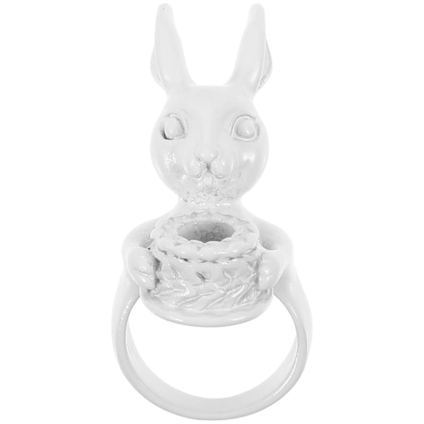 Påskehare Design Ringer Lysestake Kaninmønster Ringer Jern Fingerringer