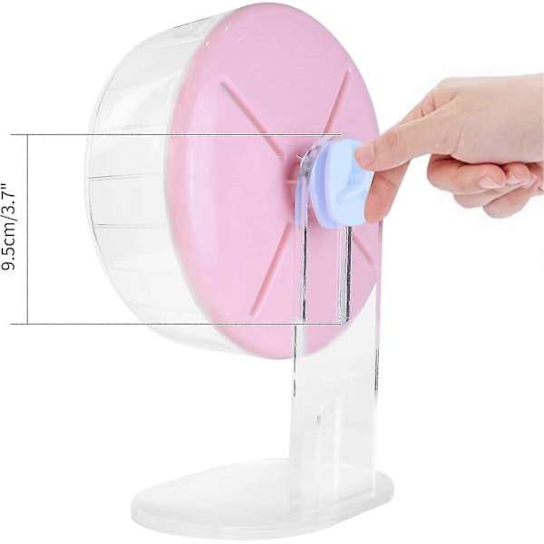 20 cm Hamsterhjul, Super Stille Hamsterhjul med Justerbart Stativ for Hamstere, Gerbil, Dverghamstere, Chipmunks, Gullhamstere og Andre