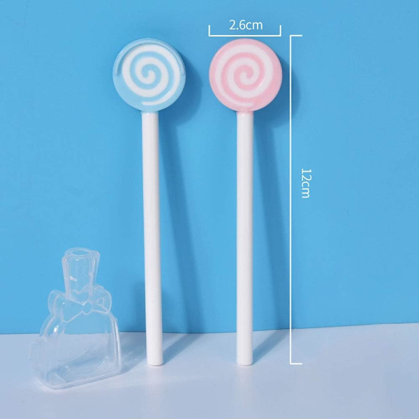 Sett med 2 tunge skrapebørster i form av lollipops for barn