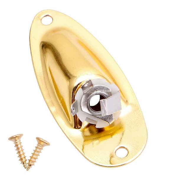 Udskiftningsbåds Input Output Jack Plate Socket til Fender Strat Guitar Dele