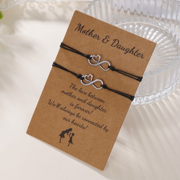 #Charm-ranneke Äiti-Tytär Ranneke Setti 2 Henkilölle Sydämen Muotoinen#