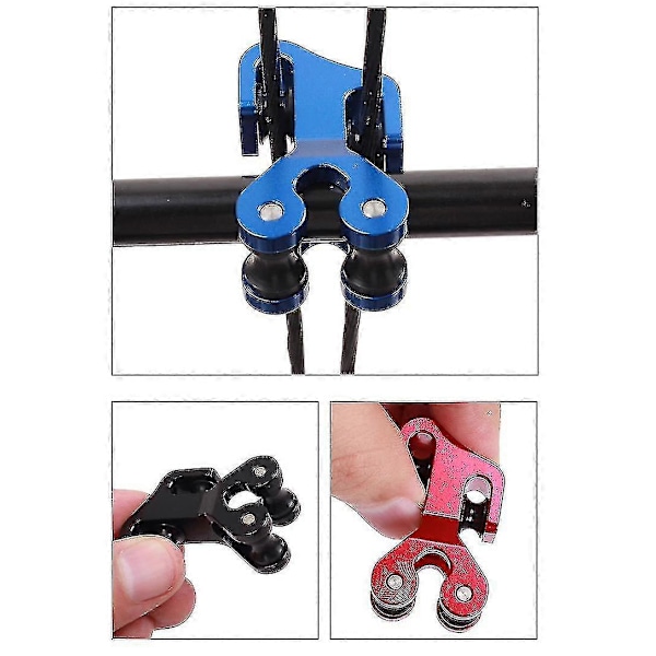 1 stk. Kabelglide Aluminium Til Buer Med En 3/8\" Kabelstang Ultralet Remskive Understrengsmodul - Sort