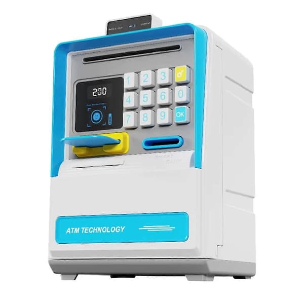 Elektronisk pengeskab med simuleret genkendelse, passwordbeskyttet mini-pengeskab til opbevaring af mønter og kontanter