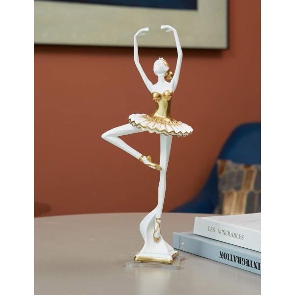 Dansare Staty Dekor Figurine Kvinna Skulptur Resin Yoga Arts
