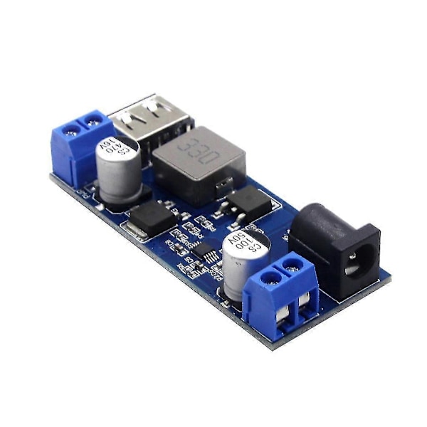 DC-DC Justerbar USB Step-down Lademodul 24V/12V til 5V 5A Converter Buck