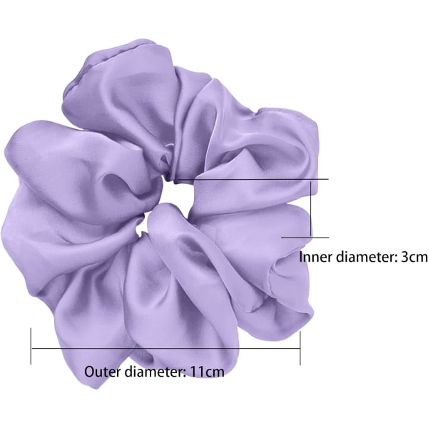 The Purple Color-Hair Silk, Colorful Elastic Hair Scrunchie, for