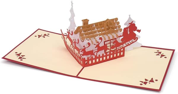 *3D Pop-up Jul-kort - Julvykort - Presenter till flickvän*