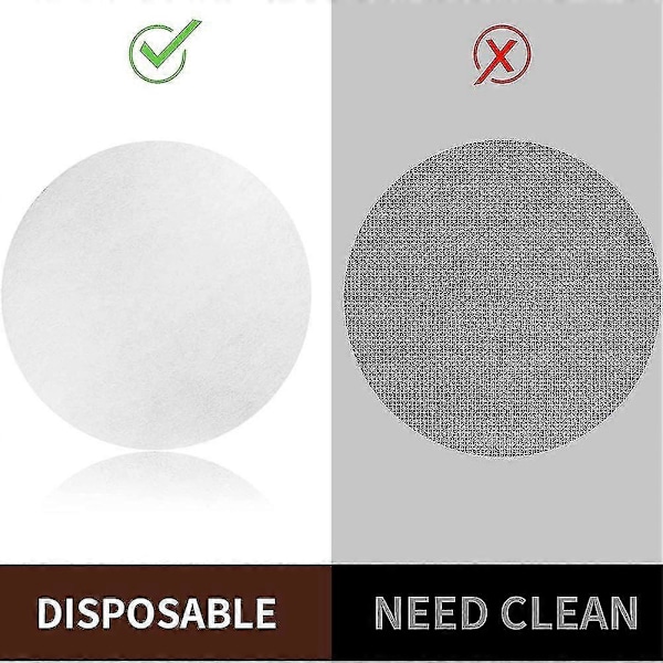 Kaffepapirfilter for espressomaskin, 600 stk Ubleket Espresso Filter Puck Screen Porta
