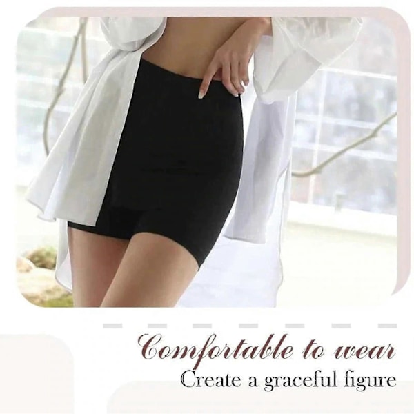 Underskjørtshorts for kvinner, sikkerhetsbukser, myke stretch Ice Silks Leggings, hudfarge, 1 stk