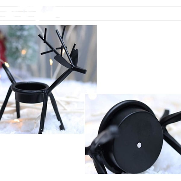 #4 stk Julelysestaker Metall Te Lysestaker#