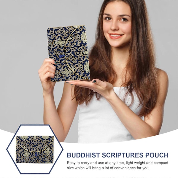 Buddhalaiset kirjoitukset pussi Brocade-kassi Buddhalaiset korut pussi Herkkä pieni lahjojen säilytyspussi