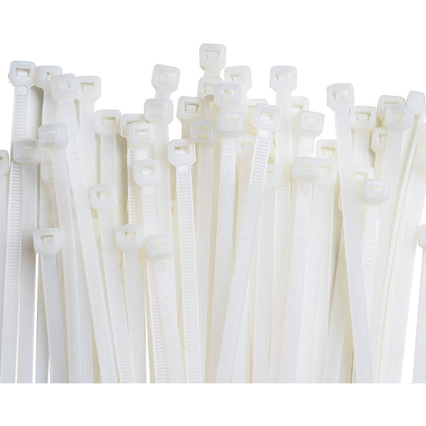 100 stk. professionelle kabelbindere 150 x 2,5 mm Hvid farve c