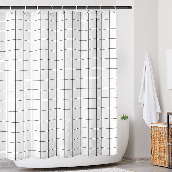 180 x 80 cm Bruseforhæng Vaskbart Hurtigtørrende Badeforhæng w