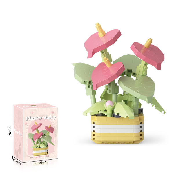 #1 st Mini-klossar Blombukett Byggset Julgåvor Blommor#