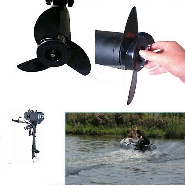 Båtpropeller Elektrisk Påhengsmotor Propell For Et44l Et54l D65l Trollingmotorer Monteringsutstyr/båt 3-blader (svart)