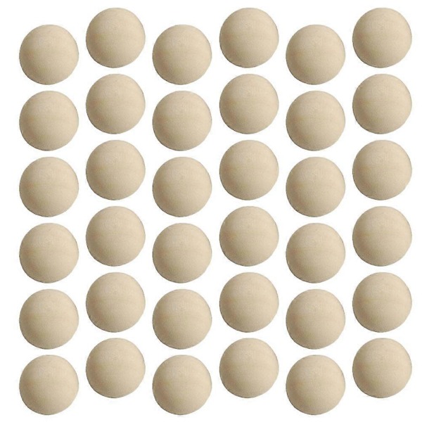 50 kpl Puolivalmiita puupalloja Mini-puolipalloaskartelupalloja DIY-projekteihin Lasten taide- ja askartelutarvikkeet (Vaaleankeltainen 25 mm)