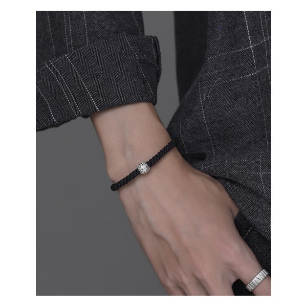 #Par-armband i flätad stil, vintage fiskfjäll, justerbar#