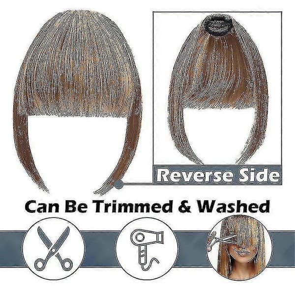 Clip In Hårfransar Extensions Franska Hårfransar Raka Hårfransar Hårstycken blekblond