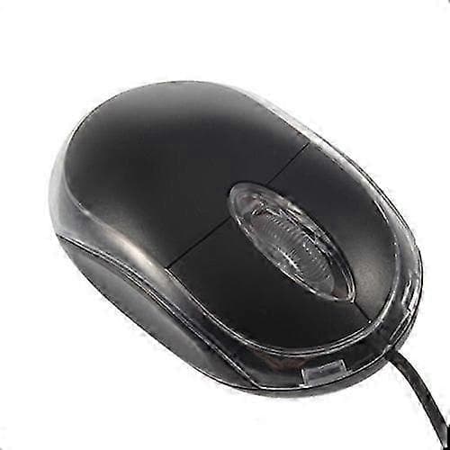 USB Svart Kablet Optisk Lys Scroll Hjul Mus for Datamaskin PC Laptop