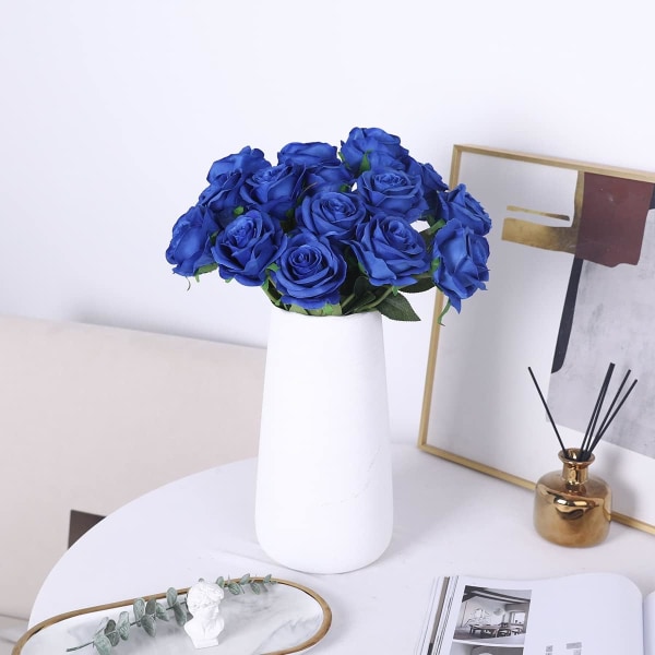 Kunstige Silke Rose Blomsterbuket Hjem Kontor Bryllup Arrangement
