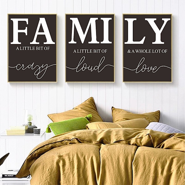 #Stue dekorativt maleri 30*40*3-FAMILIE, Hotell Klubbhus B#