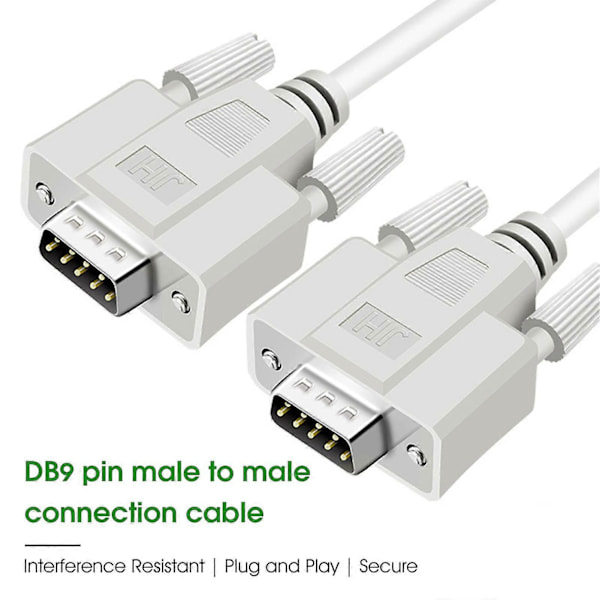 Serielkabel Professionel Højhastigheds 1,5 m 3 m 5 m DB9 Han til Han Seriel DB9 RS232 9 PIN PC Konverter Forlængerkabel til Printer