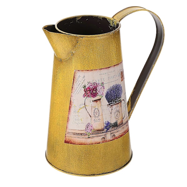 1 stk Retro Jernplate Blomstervase Jernkunst Tørket Blomst Frisk Blomst Bøtte