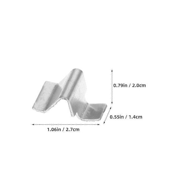 10 stk. Metallskapshylleklips 8mm Jernskilleveggklips U-formede Justerbare Hyllebraketter for Kontorskap og Arkivhyller