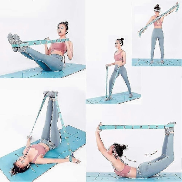 Restore Stretch Band Strap - Elastiskt Stretchband med Öglor för Medium Motstånd Stretchhjälp för Ben, Hamstring, Träning/Fitness/Workout, Fysio