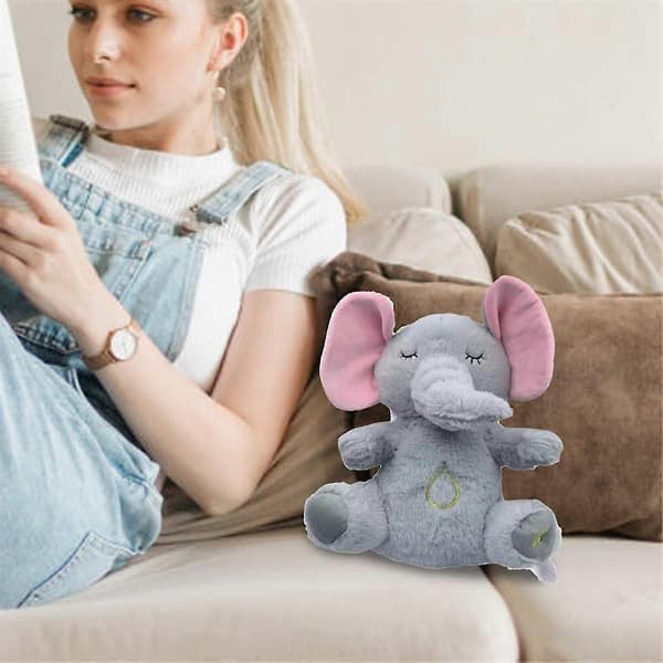 Beroligende Elefant, Angstlindrende Elefant, Beroligende Kramme Elefant, Åndedræts Søvnven, Bærbar
