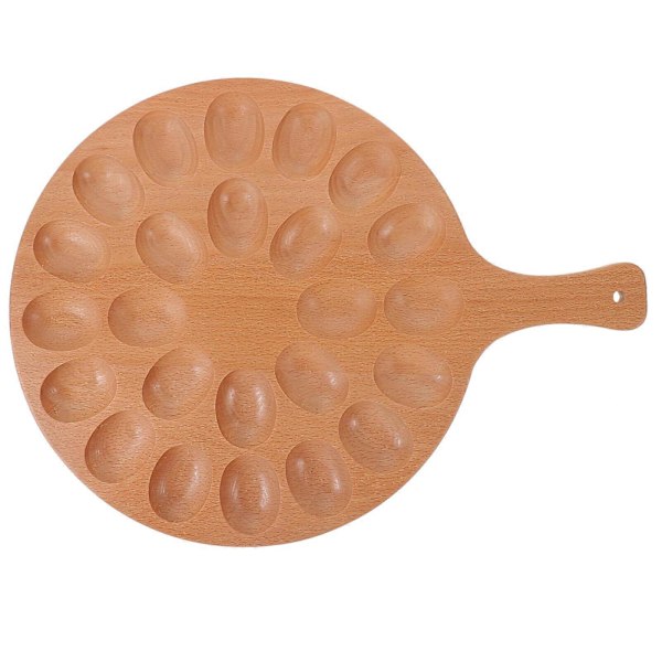 Eggbrett i tre for fylte egg, Eggoppbevaringsholder i tre, Eggbrett for hønseegg i tre