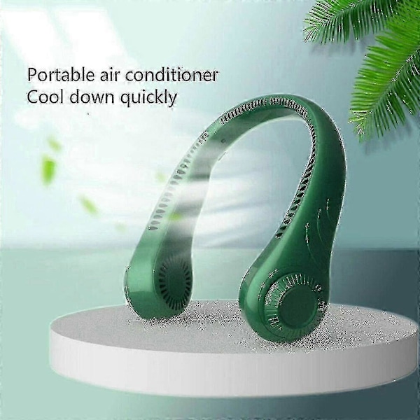 Bærbar Mini Ventilator Halsbånd Bladløs Hængende Halsventilator Lazy Neck Hanging
