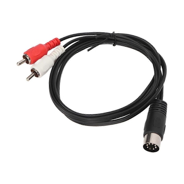 7PIN Hane till 2RCA Hane Kabel - DIN-kontakt, Dubbel Skärmning, Fri Böjning, 1m Ljudadapter Ca