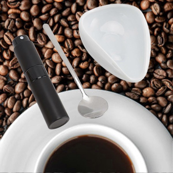 Kaffebönsdoseringskopp Keramisk Enkel Doseringsmätbricka för Kaffebönor med Sprayflaska för Kaffebar