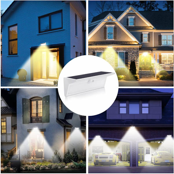 *Udendørs solcellelampe 3000 mAh meget lys udendørs solcellelampe med m*