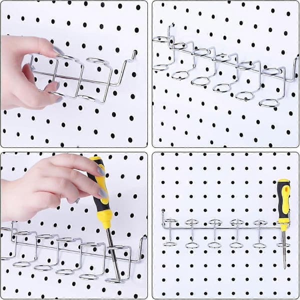 Pegboard Skruetrækkerholdere Pegboard Organizer Tilbehør Multi Ring Værktøj Multi Værktøj Organizer Stativer