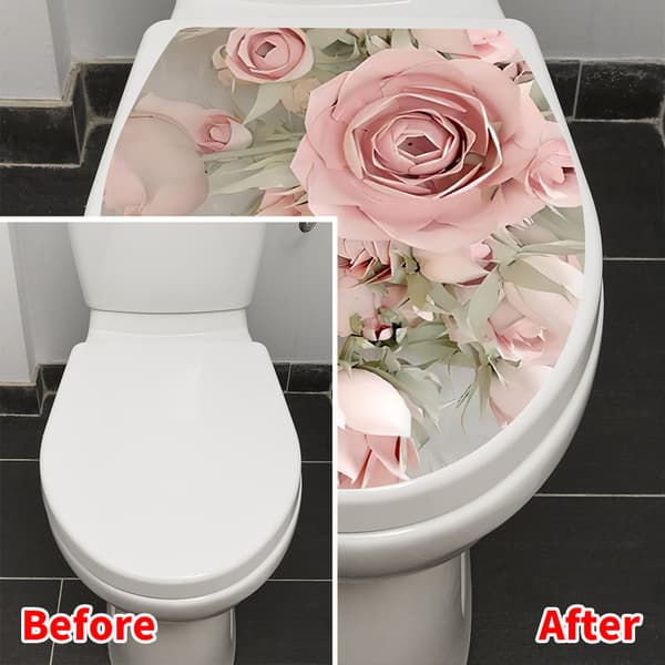 #Blommetoilettsticker, 35x40cm#