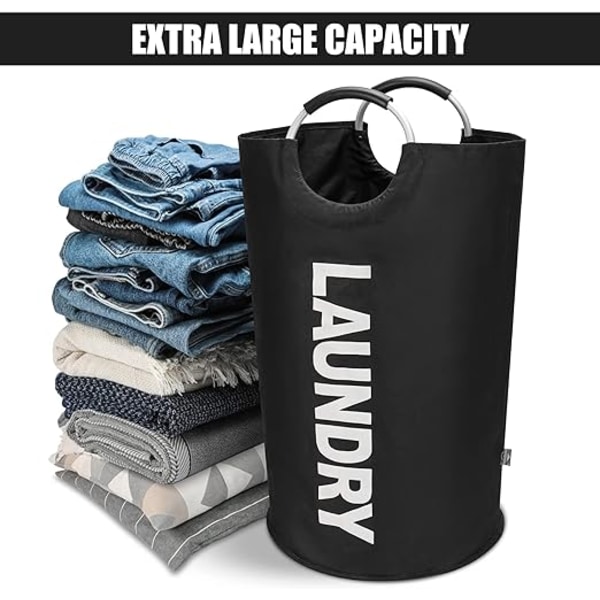 72*38cm skittentøyskurv (svart), sammenleggbar vaskepose, stor brett