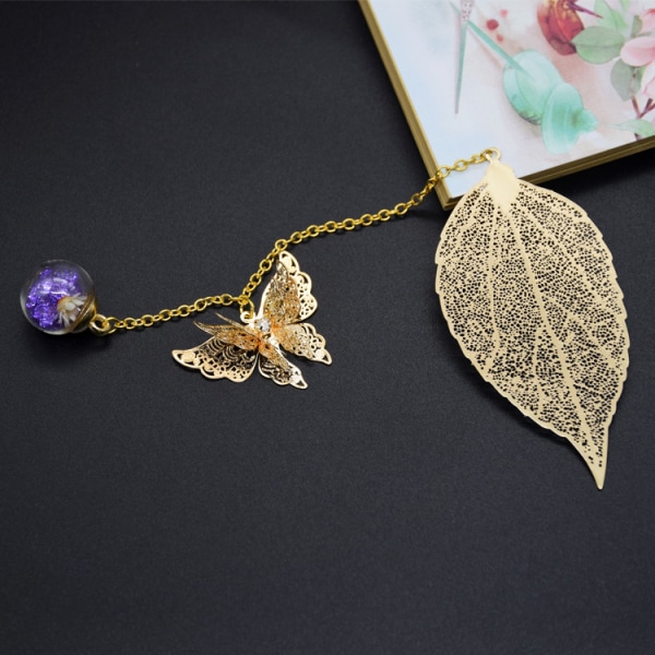 Metal Leaf Bookmark Butterfly - täydellinen äitienpäivä ja syntymäpäivä