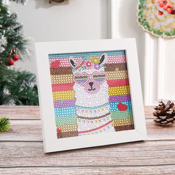 Alpakan Timanttimaalaus Lapsi Kissa, 18 x 18 cm 5D DIY Timantti Emb