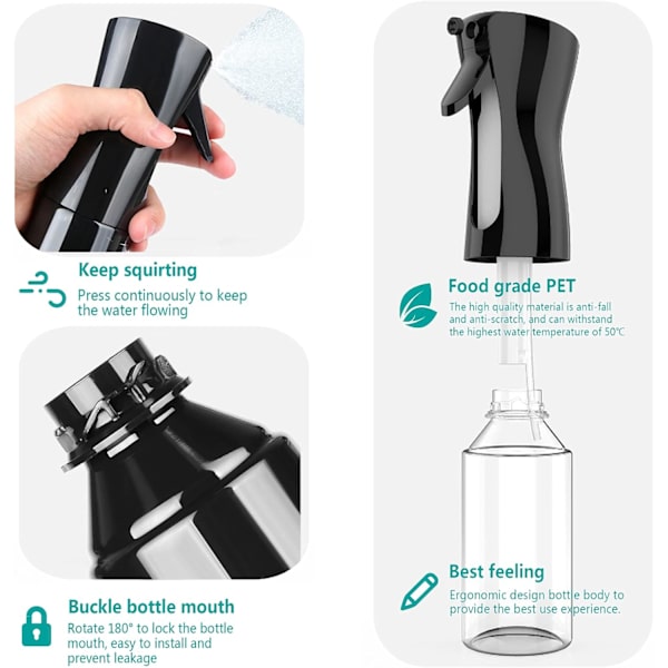 *Hårsprayflaska, 200ML Hårstylingspray Ultrafin Hårdimma R*