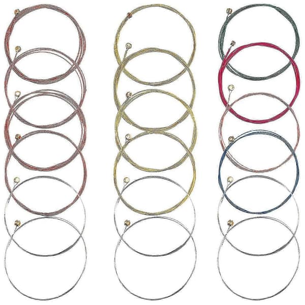 18PCS Gitarrsträngar Kit, Akustisk Gitarr Byte Verktyg, Akustiska Strängar, Gitarrplektrum, Capo, Skala Sti