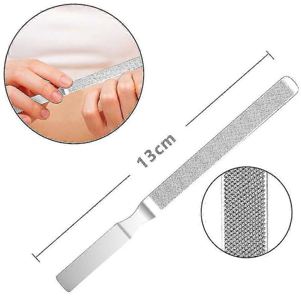 Set för inåtväxta tånaglar, Manikyr tillverkad av högkvalitativt rostfritt stål för nagelproblem, tjocka naglar och paronyki, 6-delars professionella nagelvårdskit